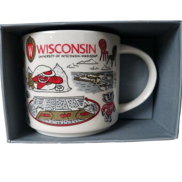 NIB Starbucks University of Wisconsin Mug Been There Campus Collection - NEW - Picture 2 of 6